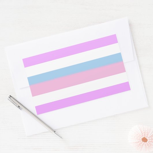 Intersex Pride Stripes Rechthoekige Sticker (Envelop)