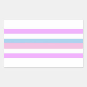Intersex Pride Stripes Rechthoekige Sticker