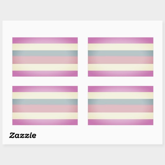 Intersex Pride Stripes Rechthoekige Sticker (Vel)