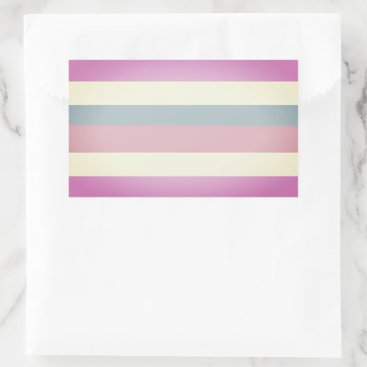 Intersex Pride Stripes Rechthoekige Sticker (Tas)