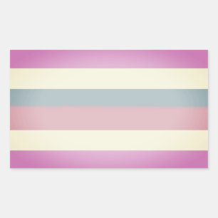 Intersex Pride Stripes Rechthoekige Sticker