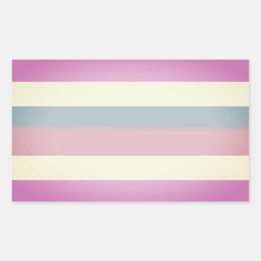 Intersex Pride Stripes Rechthoekige Sticker (Voorkant)