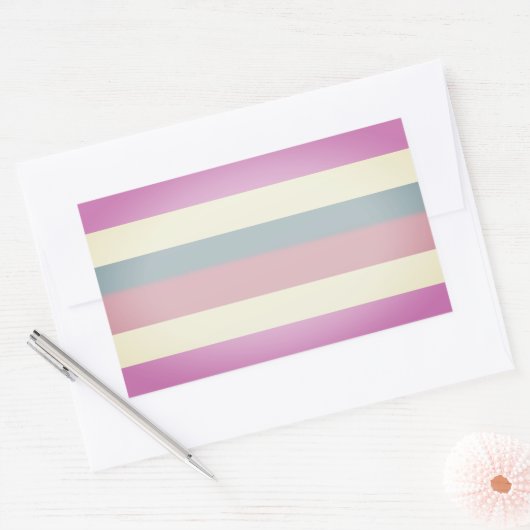 Intersex Pride Stripes Rechthoekige Sticker (Envelop)