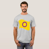 Intersex Pride Wavy Flag T-shirt (Voorkant volledig)