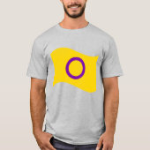 Intersex Pride Wavy Flag T-shirt (Voorkant)