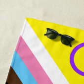 Intersex Progress Pride Flag Beach Towel Strandlaken (In situ)