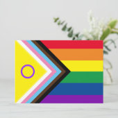 Intersex Progress Pride Flag Kaart (Staand voorkant)