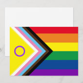Intersex Progress Pride Flag Kaart (Voorkant / Achterkant)
