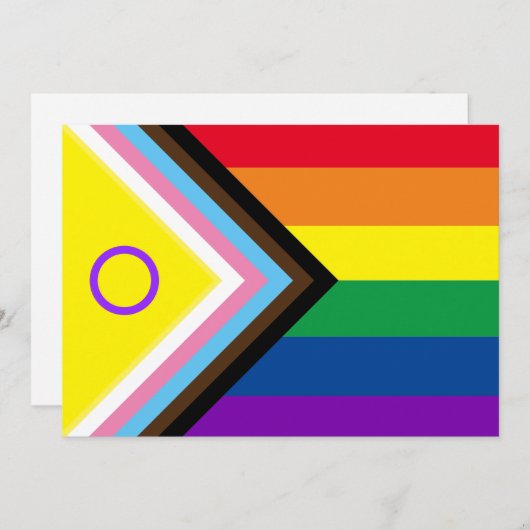 Intersex Progress Pride Flag Kaart (Voorkant / Achterkant)