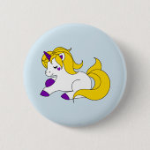 Intersex unicorn ronde button 5,7 cm (Voorkant)