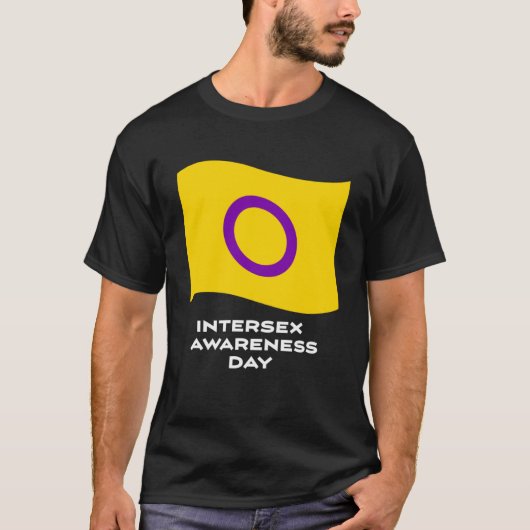Intersex vlag Intersex Awareness Day T-shirt (Voorkant)