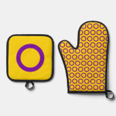 Intersex Vlag Oven Mitt & Pot Houder Set (Voorkant)
