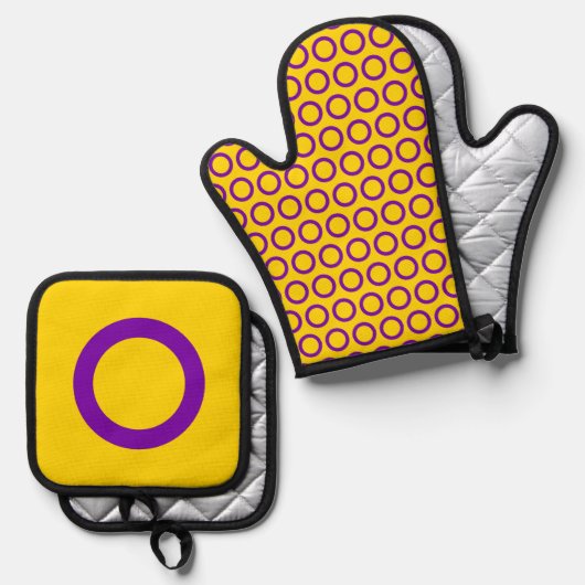 Intersex Vlag Oven Mitt & Pot Houder Set (Voorkant / Achterkant)