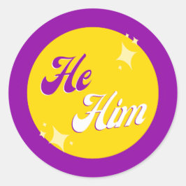 Intersex-voornaamwoorden Ronde Sticker