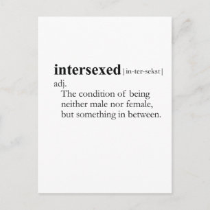 INTERSEXED (definitie) Briefkaart