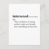 INTERSEXED (definitie) Briefkaart (Voorkant)