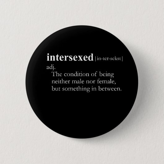 INTERSEXED (definitie) Ronde Button 5,7 Cm (Voorkant)