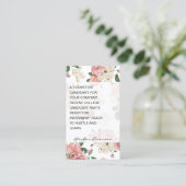 Intership Floral Pattern Visitekaartje (Staand voorkant)