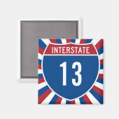 Interstaat 13 magneet (Voorkant / Achterkant)