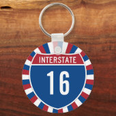 Interstaat 16 sleutelhanger (Voorkant)