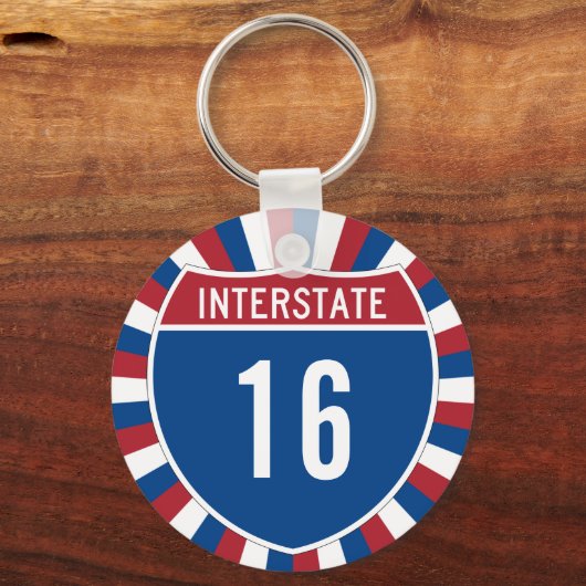 Interstaat 16 sleutelhanger (Voorkant)
