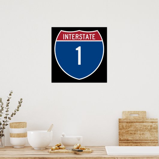 Interstaat 1 poster (Keuken)