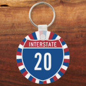 Interstaat 20 sleutelhanger (Voorkant)