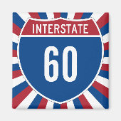 Interstaat 60 magneet (Voorkant)