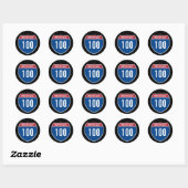 Interstate 100 ronde sticker (Vel)