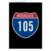 Interstate 105 Verjaardag Wenskaart (Voorkant)