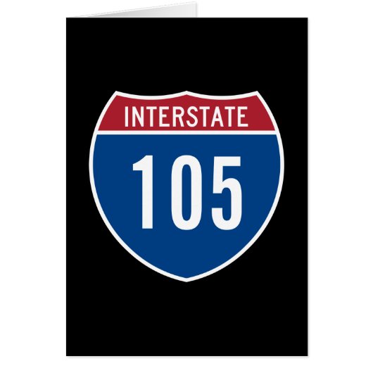 Interstate 105 Verjaardag Wenskaart (Voorkant)