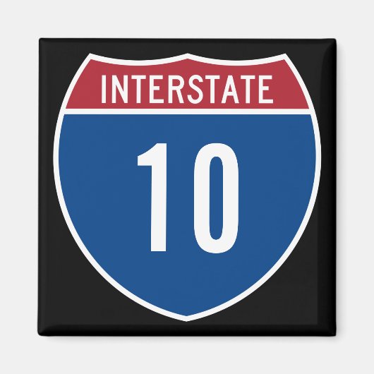 Interstate 10 magneet (Voorkant)