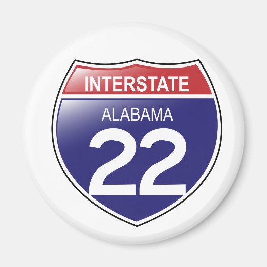 Interstate 22 Alabama Magnet (Voorkant)