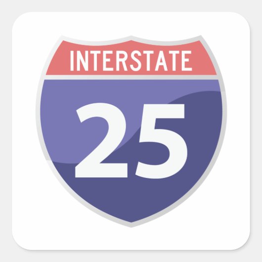 Interstate 25 (I-25) Road Trip Sticker (Voorkant)