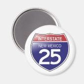 Interstate 25 in New Mexico Magnet (Voorkant / Achterkant)