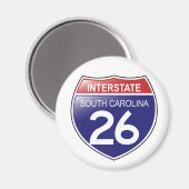 Interstate 26 South Carolina Magnet (Voorkant / Achterkant)