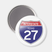 Interstate 27 Texas Magnet (Voorkant / Achterkant)