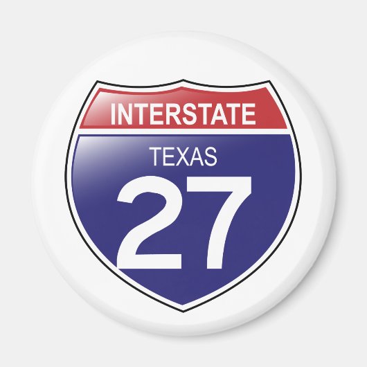 Interstate 27 Texas Magnet (Voorkant)