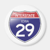 Interstate 29 Iowa Magnet (Voorkant)