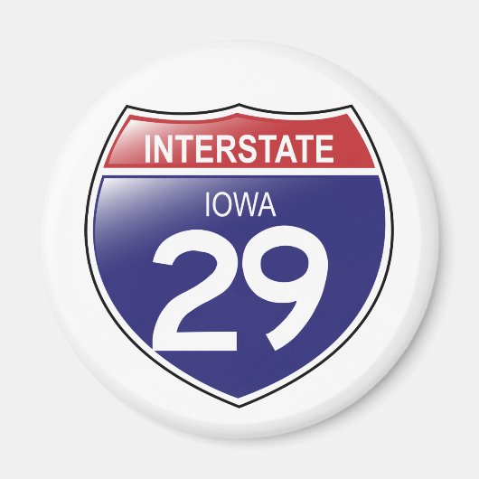 Interstate 29 Iowa Magnet (Voorkant)