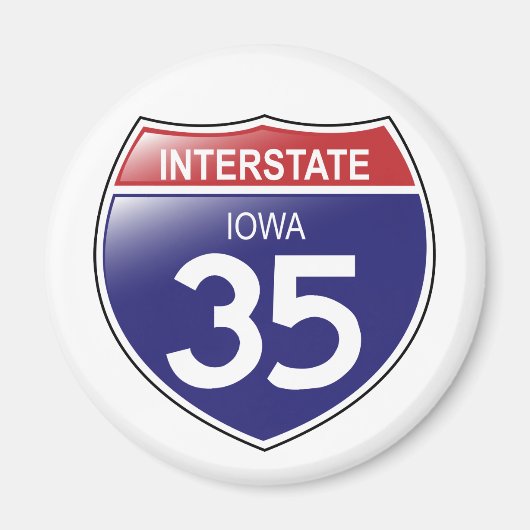 Interstate 35 Iowa Magnet (Voorkant)