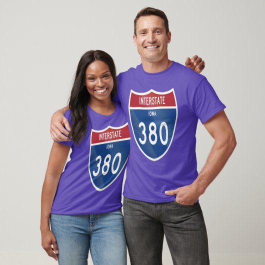 Interstate 380 Iowa I380 Highway Oversized 1 T-shirt (Unisex)