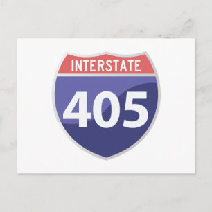 Interstate 405 (I-405) Calif. Wegrijpad Briefkaart