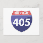 Interstate 405 (I-405) Calif. Wegrijpad Briefkaart (Voorkant)