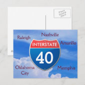Interstate 40 - briefkaarten (Voorkant / Achterkant)