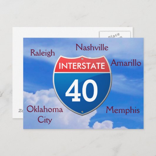 Interstate 40 - briefkaarten (Voorkant / Achterkant)