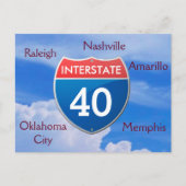 Interstate 40 - briefkaarten (Voorkant)