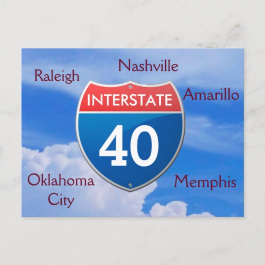 Interstate 40 - briefkaarten (Voorkant)
