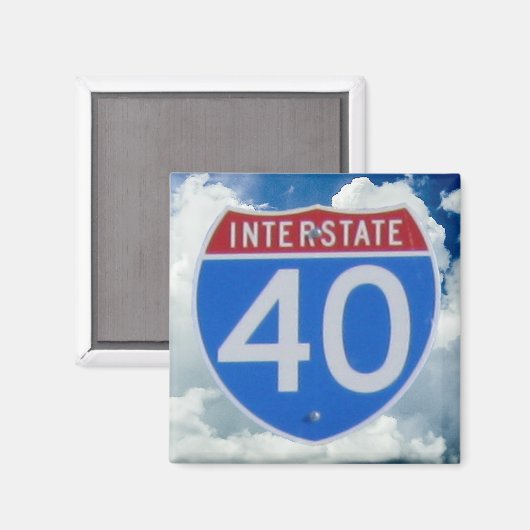 Interstate 40 Shield Magneet (Voorkant / Achterkant)