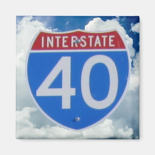 Interstate 40 Shield Magneet (Voorkant)